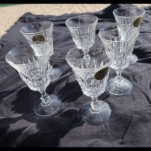 Crystal liqueur glasses